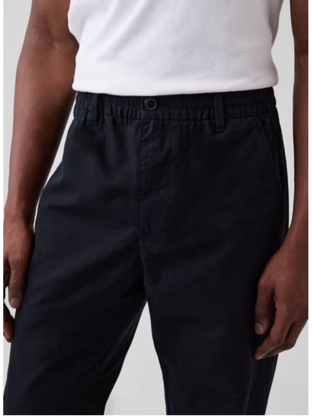 GAP Relaxed Pull-On Khakis Easy Pants XL Black NWT Drawstring Soft 100% Cotton - Picture 5 of 13